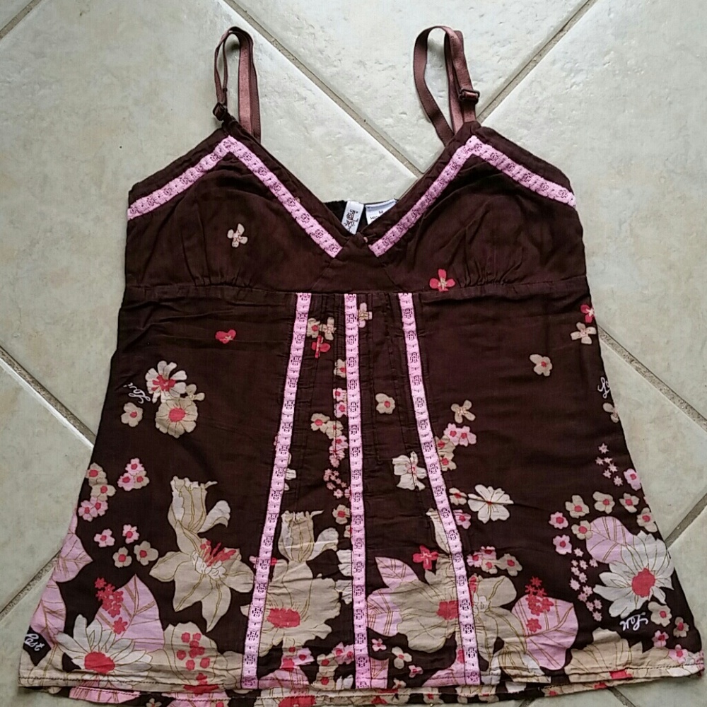 Lost Spaghetti Strap Floral Top